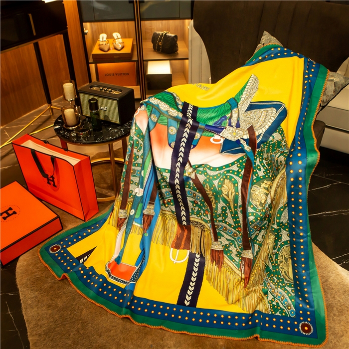 色鬼布艺高端家居主号 2026新款银狐绒毯 绿马鞍