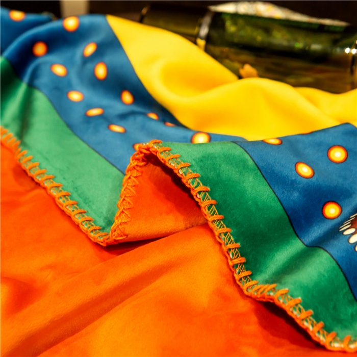 91家纺网 家纺一手货源 找家纺 色鬼布艺高端家居主号 2026新款银狐绒毯 绿马鞍