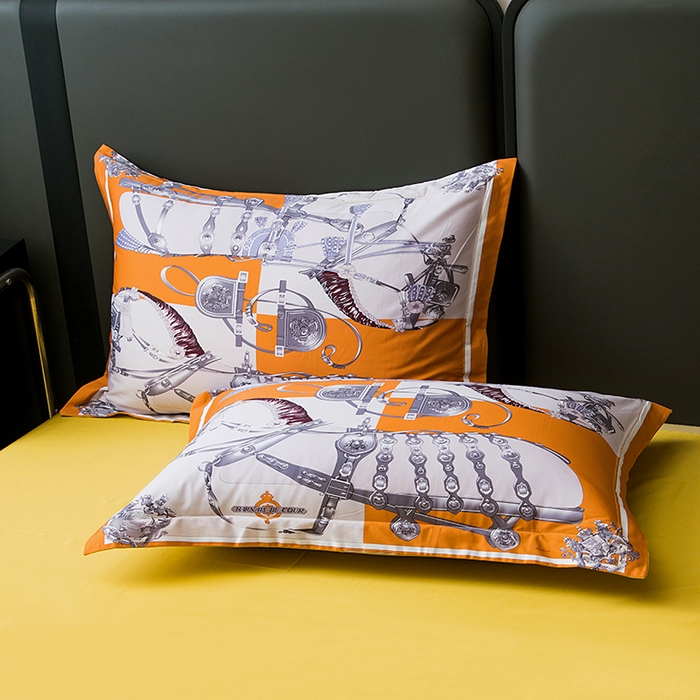 91家纺网 家纺一手货源 找家纺 色鬼布艺高端家居主号 2026新款外贸跨境欧美轻奢100支长绒棉纯棉印花四件套 皇家马鞍