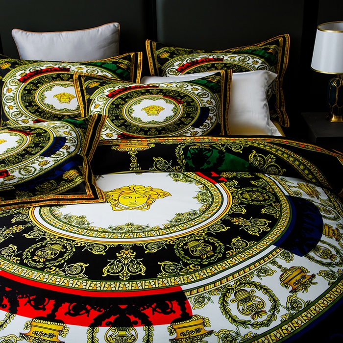 91家纺网 家纺一手货源 找家纺 色鬼布艺高端家居主号 2026新款外贸跨境欧美轻奢100支长绒棉纯棉印花四件套 罗盘