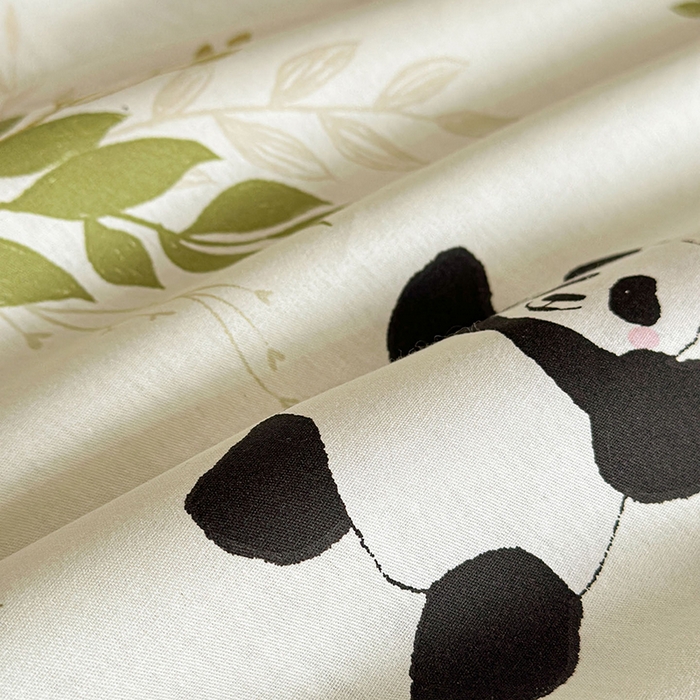 91家纺网 家纺一手货源 找家纺 宝士康家纺 2026新款10A抗菌全棉夏被四件套（床单款）欢乐熊猫