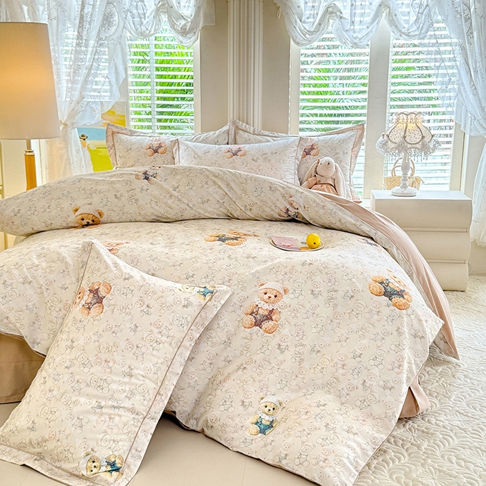 91家纺网 家纺一手货源 找家纺 （总）巧玲珑 2026新款全棉纯棉13376数码印花四件套