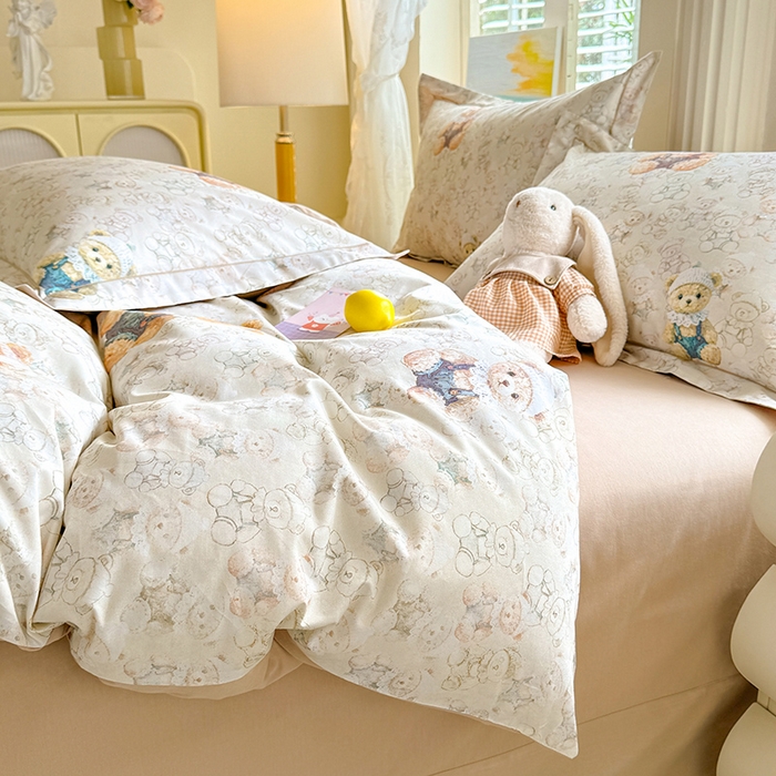 91家纺网 家纺一手货源 找家纺 （总）巧玲珑 2026新款全棉纯棉13376数码印花四件套