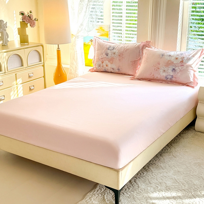 91家纺网 家纺一手货源 找家纺 巧玲珑 2026新款全棉纯棉13376数码印花四件套 绮梦芬芳-粉