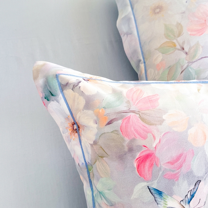 91家纺网 家纺一手货源 找家纺 巧玲珑 2026新款全棉纯棉13376数码印花四件套 素纱絮语-蓝