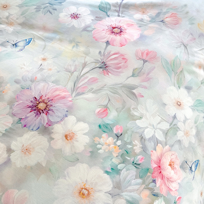 91家纺网 家纺一手货源 找家纺 巧玲珑 2026新款全棉纯棉13376数码印花四件套 素纱絮语-蓝