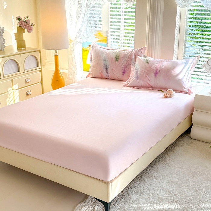 91家纺网 家纺一手货源 找家纺 巧玲珑 2026新款全棉纯棉13376数码印花四件套 穗芒漫歌-粉