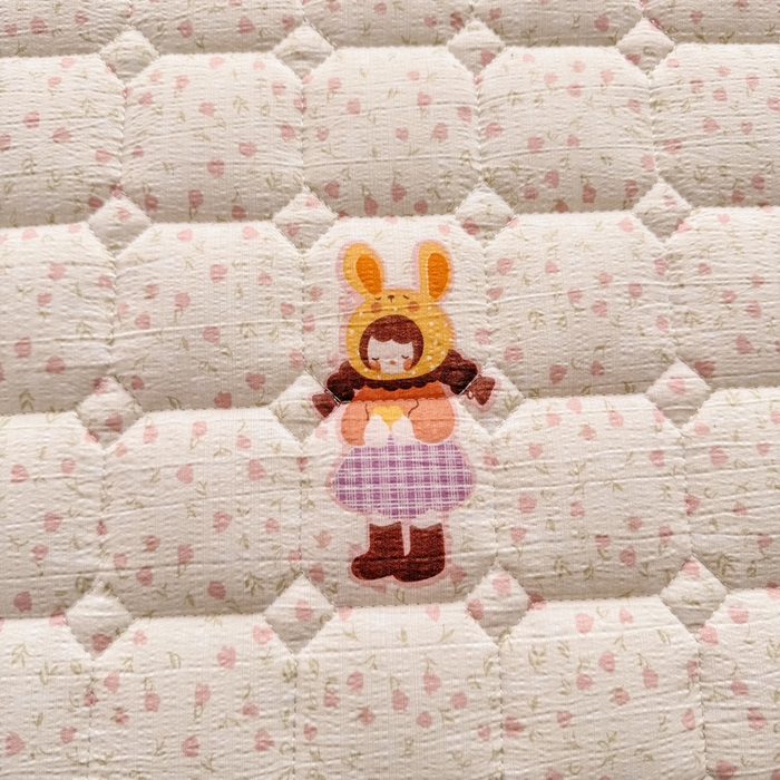 91家纺网 家纺一手货源 找家纺 优品惠 2026新款A类云感双层纱防滑隔脏防水夹棉床笠单品床笠单件 CL花朵女孩(普通款)