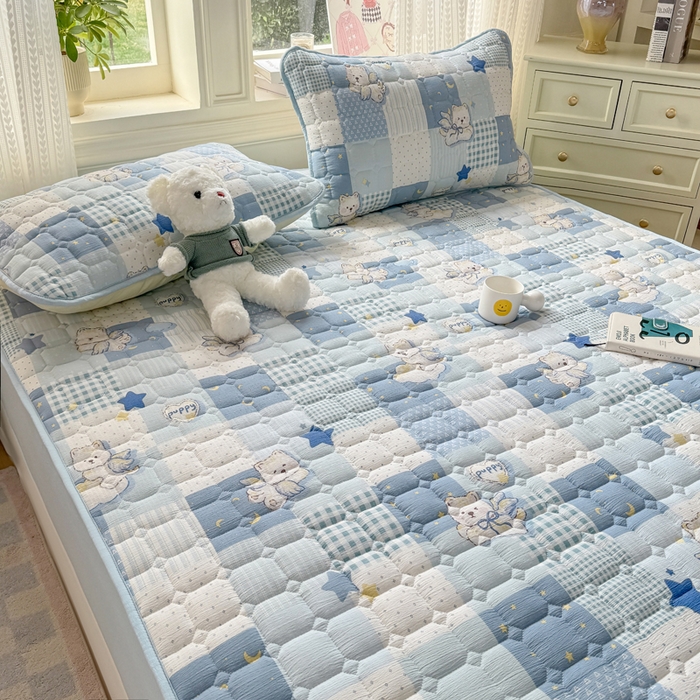 91家纺网 家纺一手货源 找家纺 优品惠 2026新款A类云感双层纱防滑隔脏防水夹棉床笠单品床笠单件 CL泡芙狗(普通款)