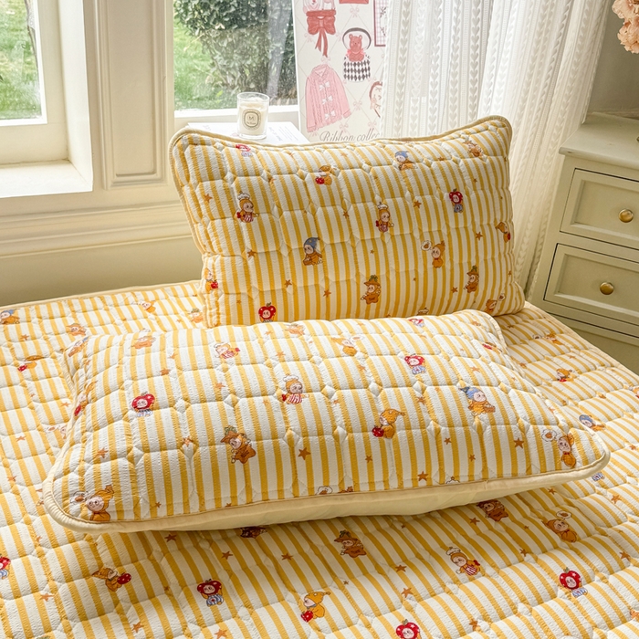 91家纺网 家纺一手货源 找家纺 优品惠 2026新款A类云感双层纱防滑隔脏防水夹棉床笠单品床笠单件 CL星星人(普通款)