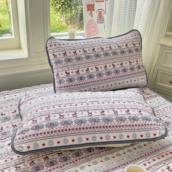 91家纺网 家纺一手货源 找家纺 优品惠 2026新款A类云感双层纱防滑隔脏防水夹棉床笠单品床笠单件 CL幸运小马(普通款)