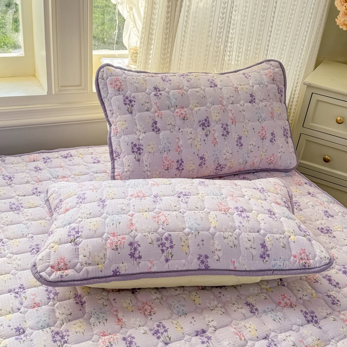 91家纺网 家纺一手货源 找家纺 优品惠 2026新款A类云感双层纱防滑隔脏防水夹棉床笠单品床笠单件 CL薰衣草(普通款)