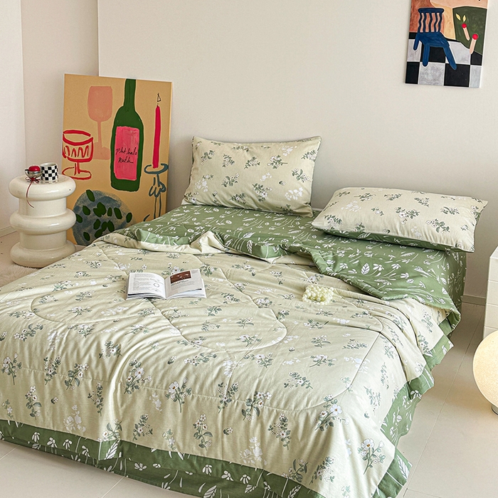 91家纺网 家纺一手货源 找家纺 宝士康家纺 2026新款10A抗菌全棉夏被 被子被芯茶艺