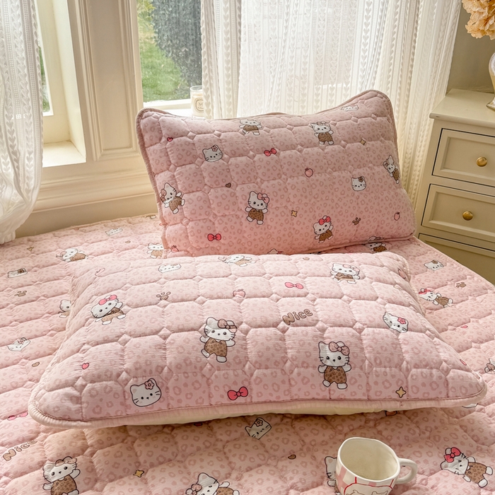 91家纺网 家纺一手货源 找家纺 优品惠 2026新款A类云感双层纱防滑隔脏防水夹棉床笠单品床笠单件 CL豹纹kt(防水款)