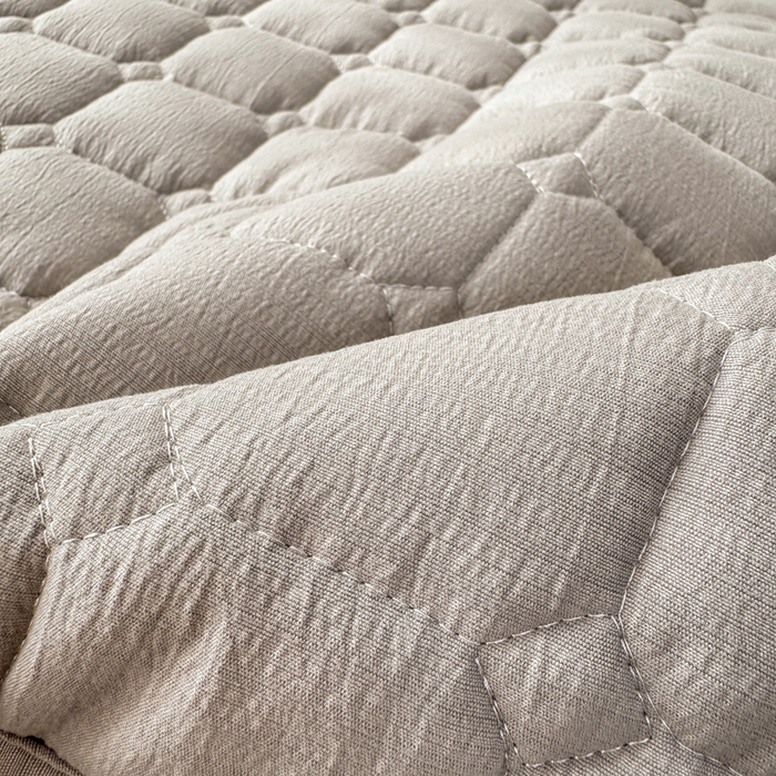 91家纺网 家纺一手货源 找家纺 优品惠 2026新款A类云感双层纱防滑隔脏防水夹棉床笠单品床笠单件 CL绅士灰(防水款)