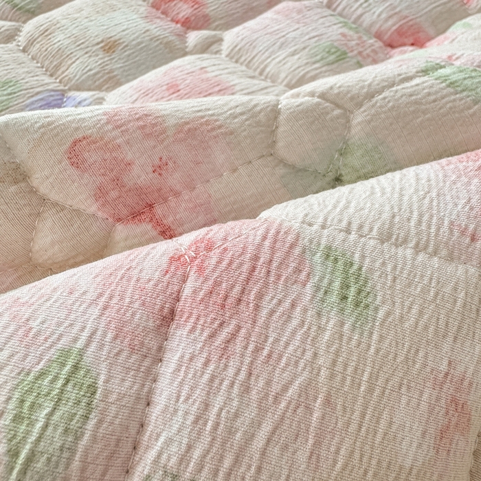 91家纺网 家纺一手货源 找家纺 优品惠 2026新款A类云感双层纱防滑隔脏防水夹棉床笠单品床笠单件 CL十里桃花(防水款)