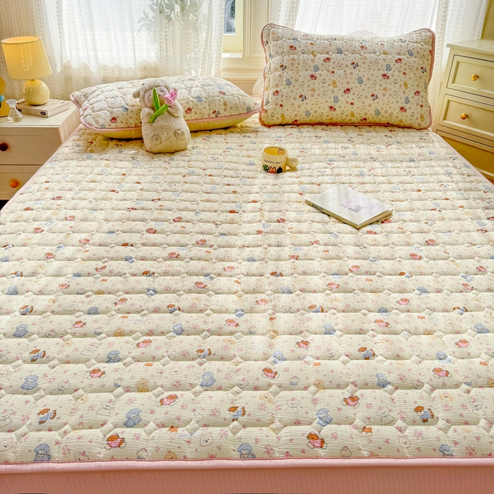 91家纺网 家纺一手货源 找家纺 优品惠 2026新款A类云感双层纱防滑隔脏防水夹棉床笠单品床笠单件 CL小萌宠(防水款)