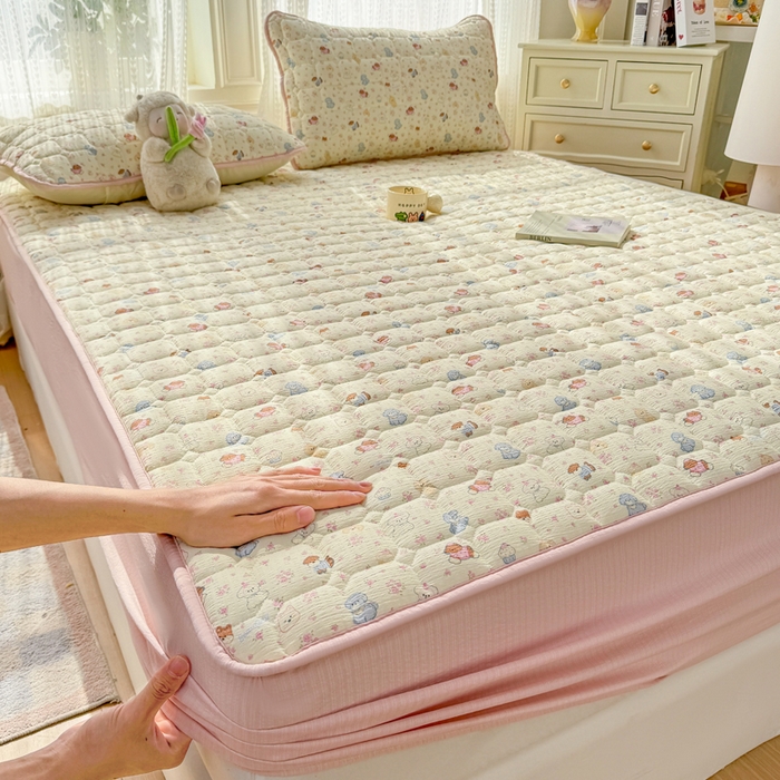 91家纺网 家纺一手货源 找家纺 优品惠 2026新款A类云感双层纱防滑隔脏防水夹棉床笠单品床笠单件 CL小萌宠(防水款)