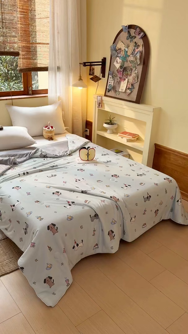 91家纺网 家纺一手货源 找家纺 （总）梦恬佳 2026新款牛奶丝针织棉夏凉被空调被