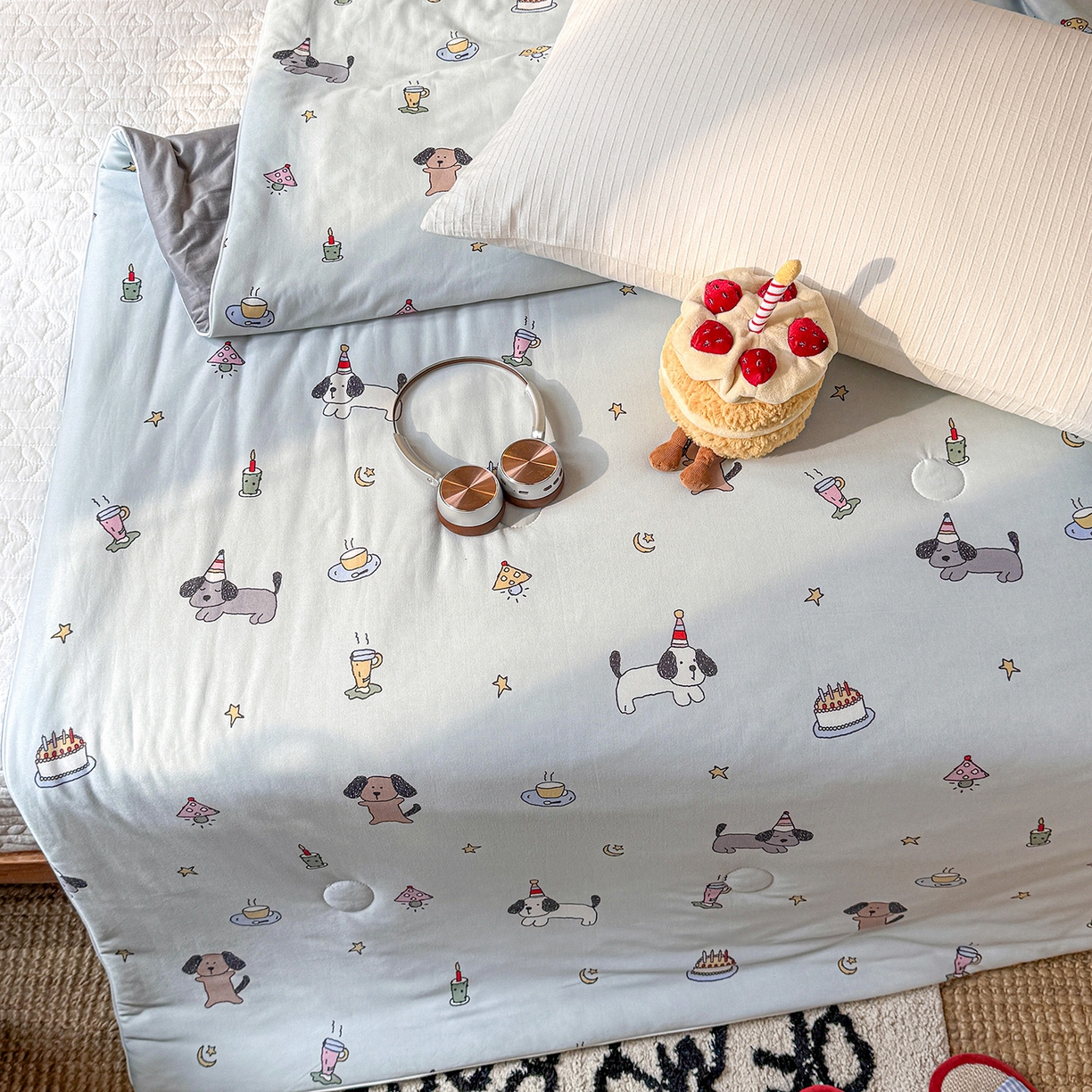 91家纺网 家纺一手货源 找家纺 （总）梦恬佳 2026新款牛奶丝针织棉夏凉被空调被