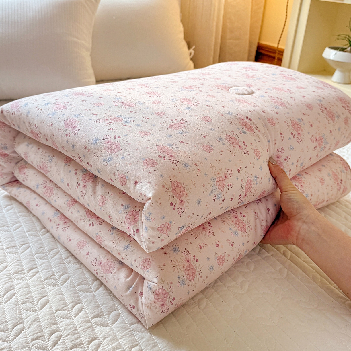 91家纺网 家纺一手货源 找家纺 （总）梦恬佳 2026新款牛奶丝针织棉夏凉被空调被