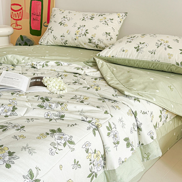 91家纺网 家纺一手货源 找家纺 宝士康家纺 2026新款10A抗菌全棉夏被 被子被芯花香雪