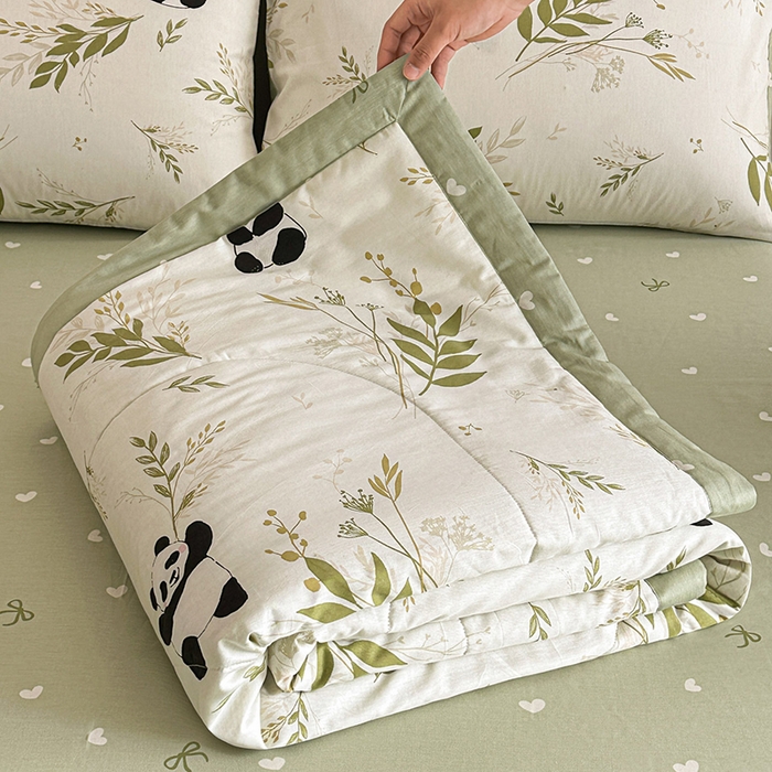 宝士康家纺 2026新款10A抗菌全棉夏被 被子被芯欢乐熊猫