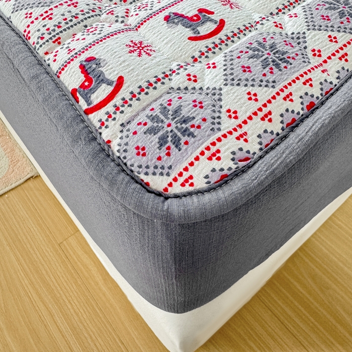 91家纺网 家纺一手货源 找家纺 优品惠 2026新款A类云感双层纱防滑隔脏防水夹棉床笠单品床笠单件 CL幸运小马(防水款)