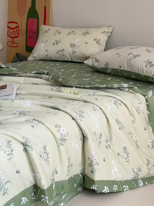 91家纺网 家纺一手货源 找家纺 宝士康家纺 2026新款10A抗菌全棉夏被 被子被芯兔兔乐园