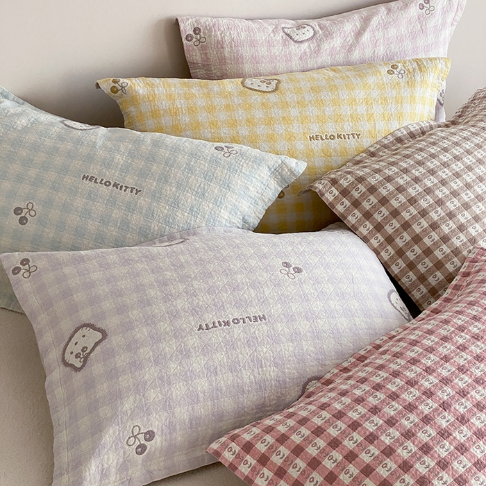 91家纺网 家纺一手货源 找家纺 麻依 2026新款安心棉床盖三件全棉四层纱布床单系列 组合图仅展示