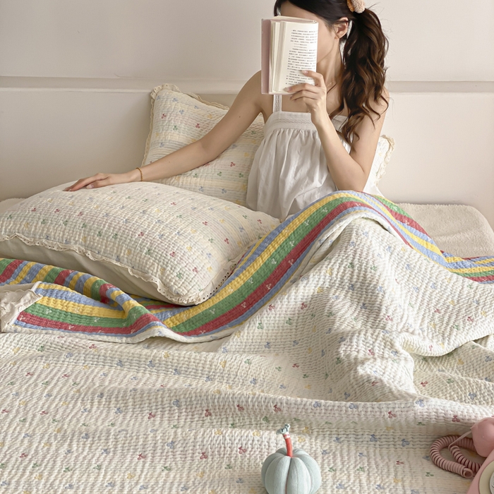 91家纺网 家纺一手货源 找家纺 （总）麻依 2026新款韩国花边床盖三件套系列