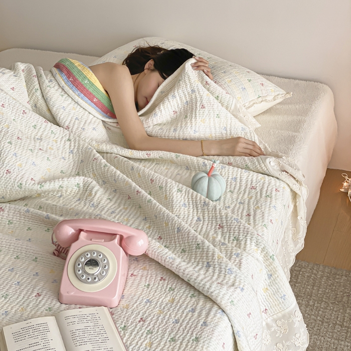 91家纺网 家纺一手货源 找家纺 （总）麻依 2026新款韩国花边床盖三件套系列