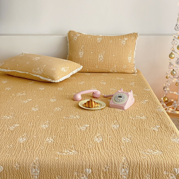 91家纺网 家纺一手货源 找家纺 麻依 2026新款韩国花边床盖三件套系列 星宝