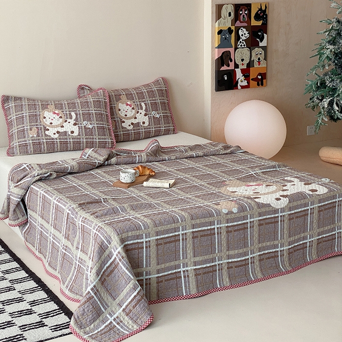 91家纺网 家纺一手货源 找家纺 （总）麻依 2026新款软萌纱布床盖三件套系列