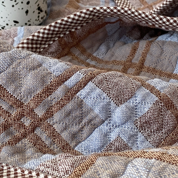 91家纺网 家纺一手货源 找家纺 麻依 2026新款软萌纱布床盖三件套系列 博美