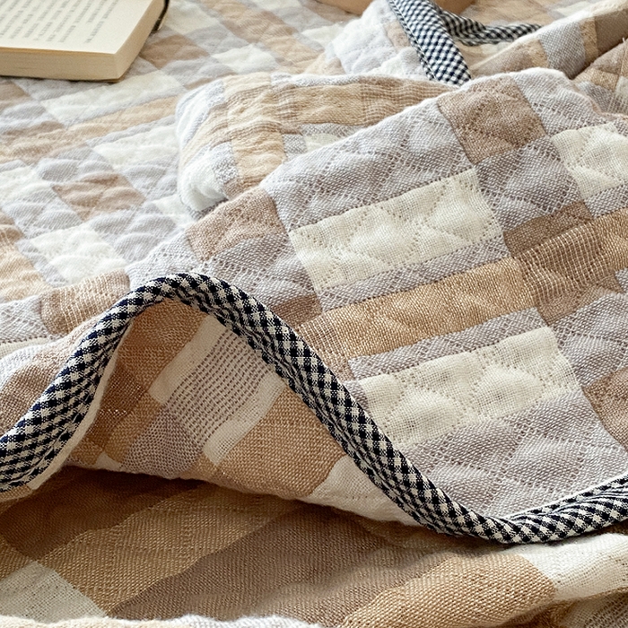 91家纺网 家纺一手货源 找家纺 麻依 2026新款软萌纱布床盖三件套系列 懒床小狗