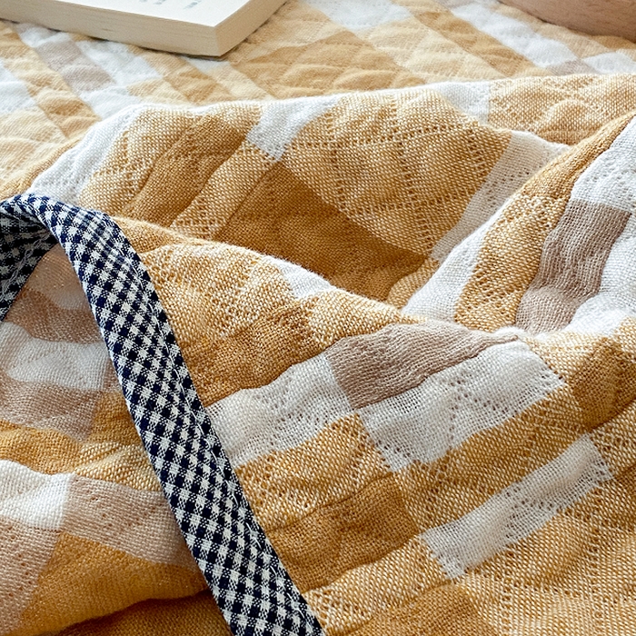 91家纺网 家纺一手货源 找家纺 麻依 2026新款软萌纱布床盖三件套系列 胖胖企鹅