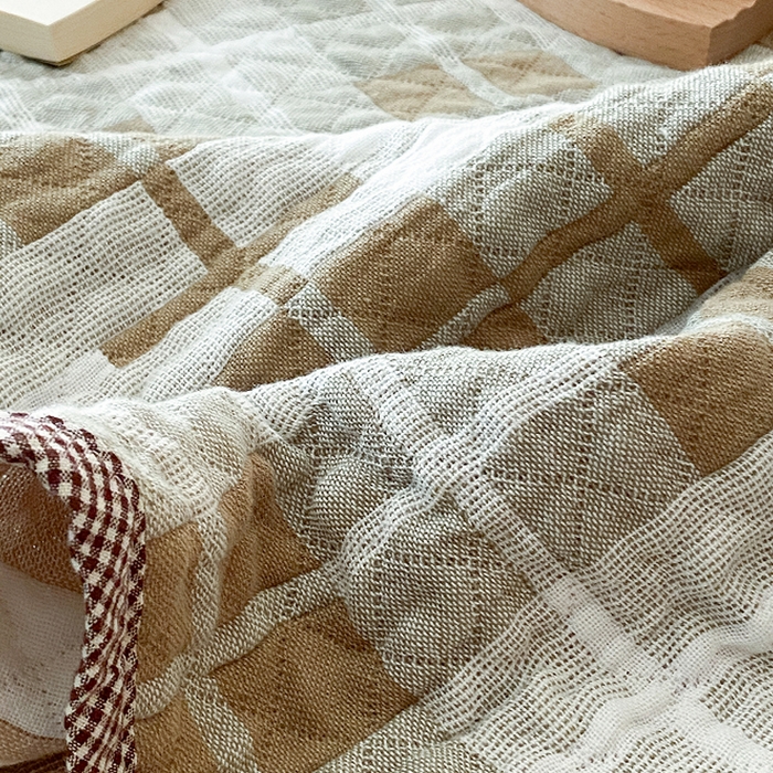 91家纺网 家纺一手货源 找家纺 麻依 2026新款软萌纱布床盖三件套系列 杂技萌宠