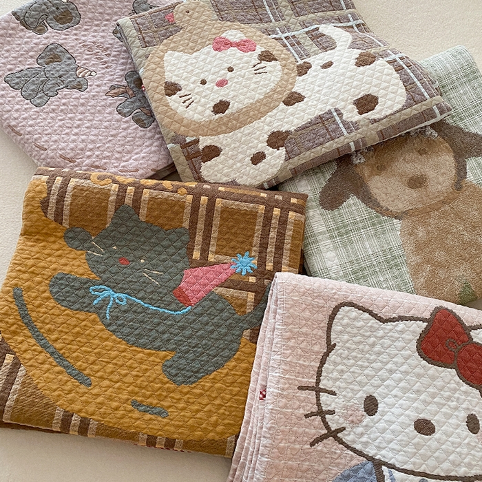 91家纺网 家纺一手货源 找家纺 麻依 2026新款软萌纱布床盖三件套系列 组合