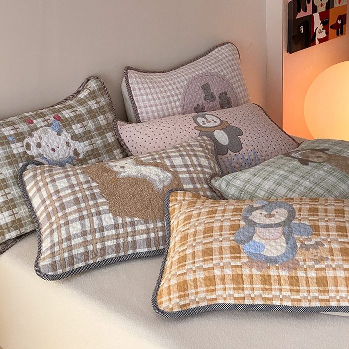 91家纺网 家纺一手货源 找家纺 麻依 2026新款软萌纱布床盖三件套系列 组合