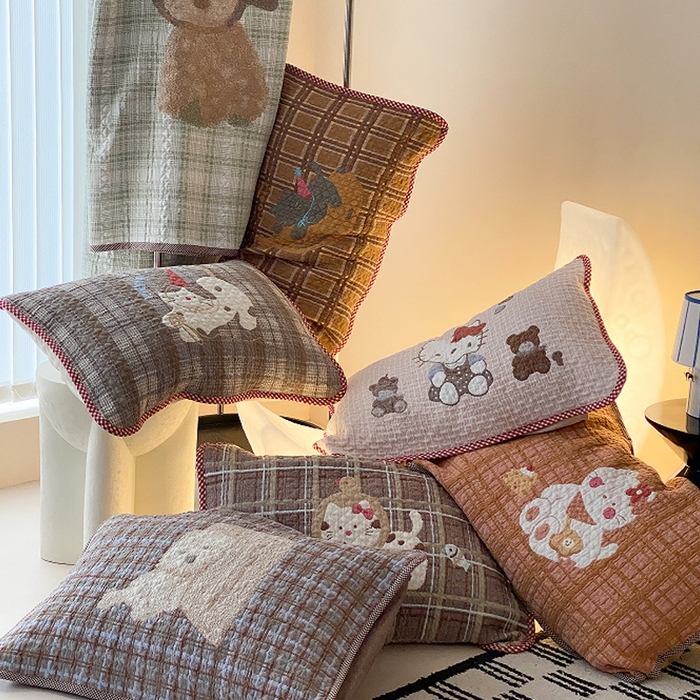 91家纺网 家纺一手货源 找家纺 麻依 2026新款软萌纱布床盖三件套系列 组合