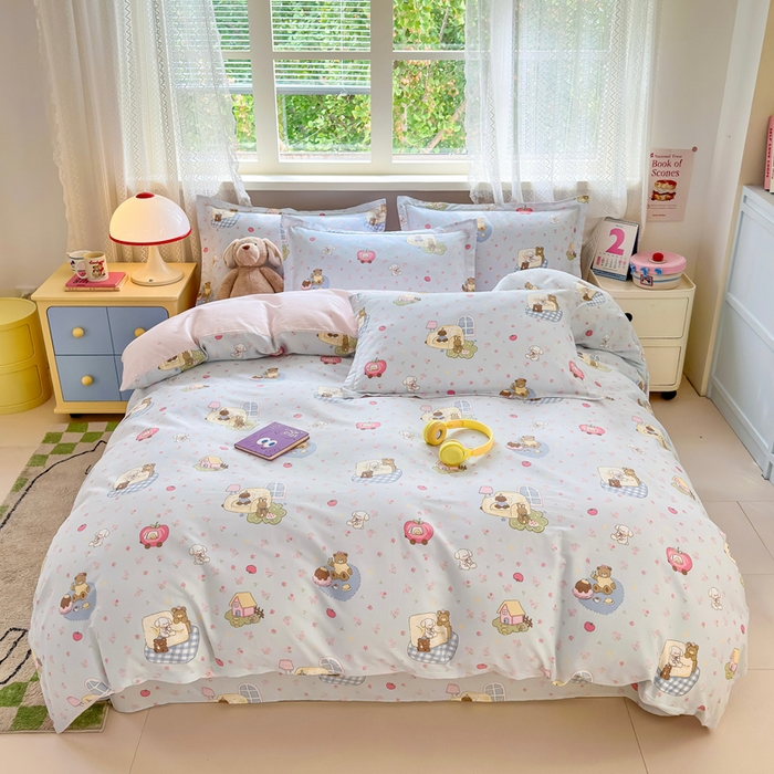 拾物记 2026新款第二批A类新疆全棉12868四件套系列（提供买家秀和A类质检报告） 爪爪会客厅