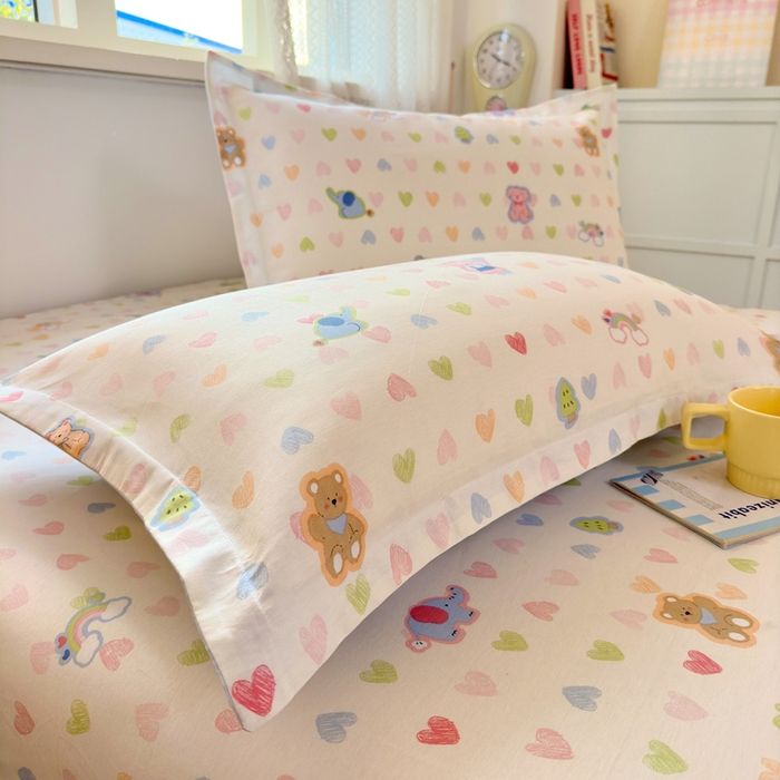 91家纺网 家纺一手货源 找家纺 拾物记 2026新款第二批A类新疆全棉12868四件套系列（提供买家秀和A类质检报告） 爱心动物园