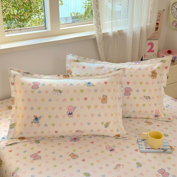 91家纺网 家纺一手货源 找家纺 拾物记 2026新款第二批A类新疆全棉12868四件套系列（提供买家秀和A类质检报告） 爱心动物园