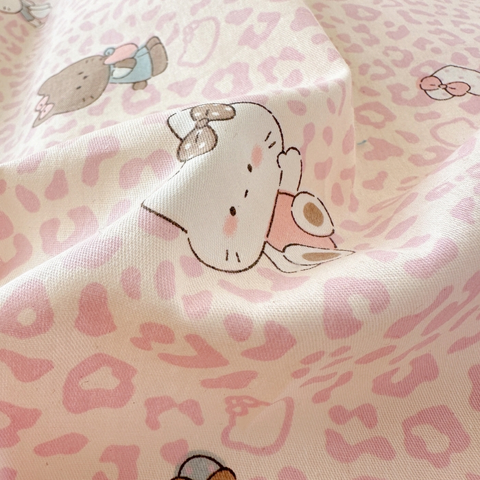 91家纺网 家纺一手货源 找家纺 拾物记 2026新款第二批A类新疆全棉12868四件套系列（提供买家秀和A类质检报告） 豹纹KT粉