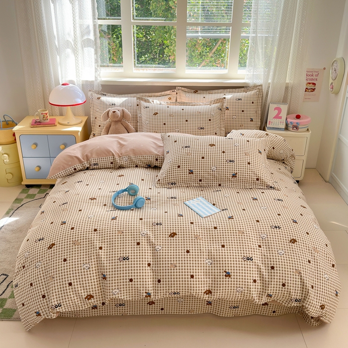 拾物记 2026新款第二批A类新疆全棉12868四件套系列（提供买家秀和A类质检报告） 比耶小狗