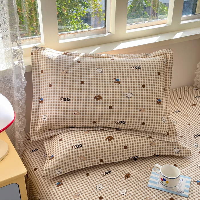 91家纺网 家纺一手货源 找家纺 拾物记 2026新款第二批A类新疆全棉12868四件套系列（提供买家秀和A类质检报告） 比耶小狗