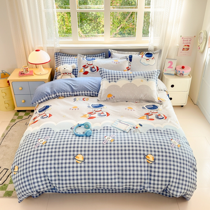 拾物记 2026新款第二批A类新疆全棉12868四件套系列（提供买家秀和A类质检报告） 飞向太空