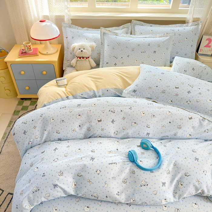 91家纺网 家纺一手货源 找家纺 拾物记 2026新款第二批A类新疆全棉12868四件套系列（提供买家秀和A类质检报告） 路灯影院