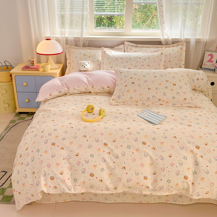 91家纺网 家纺一手货源 找家纺 拾物记 2026新款第二批A类新疆全棉12868四件套系列（提供买家秀和A类质检报告） 蜜罐猫猫